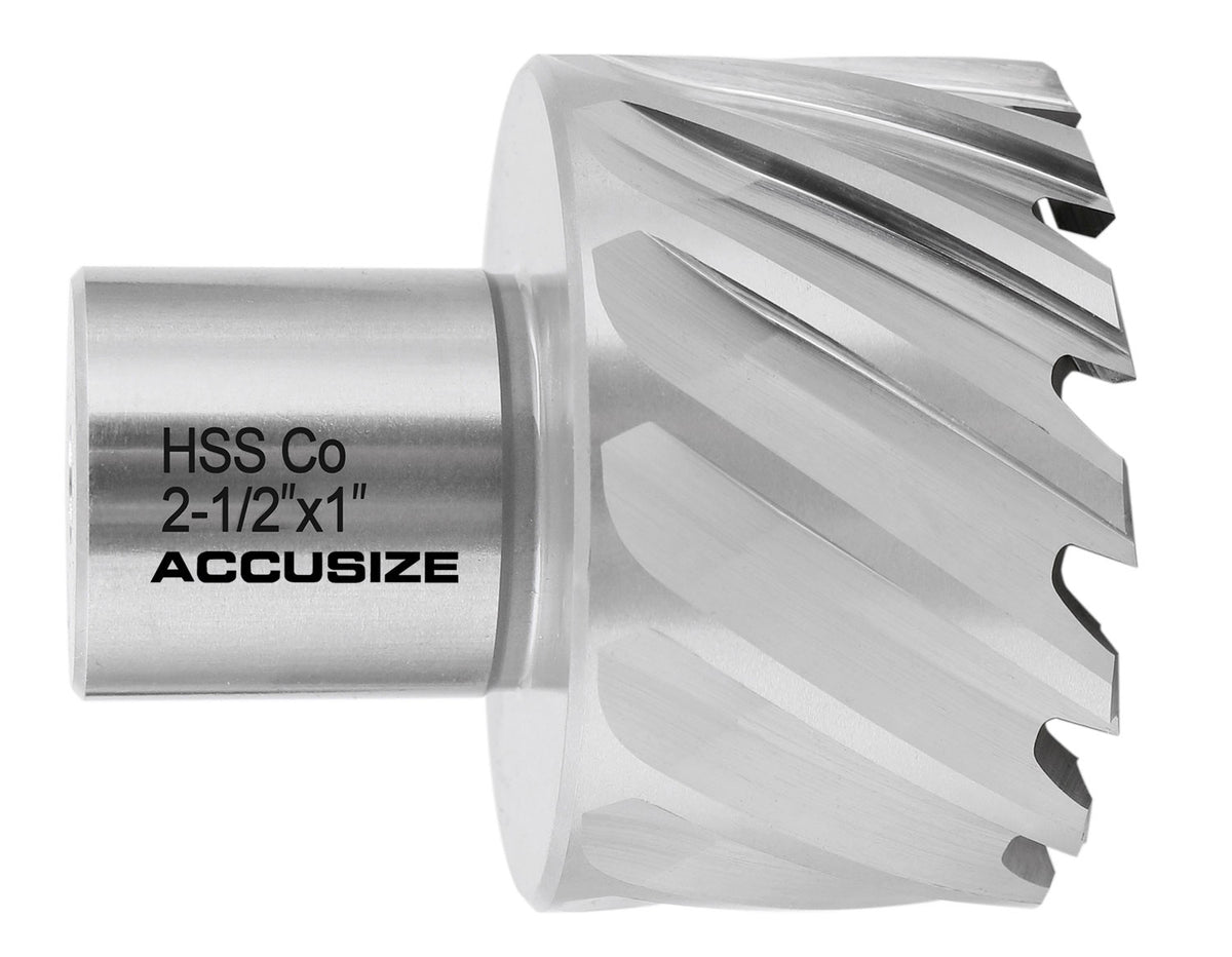 M35(H.S.S. + 5%COBALT) ANNULAR CUTTER WITH 1-1/4" WELDON SHANK, CBN GROUND