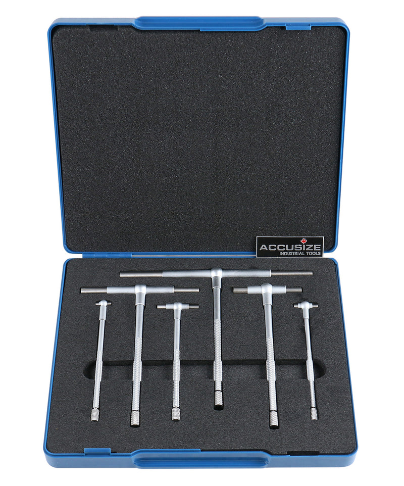 Premium 5/16'' - 6 Inch, 6ps/Set Telescoping Gage Set, Stain Chrome Finished, 3602-5018
