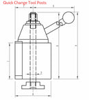 Quick Change Tool Posts, Piston and Wedge
