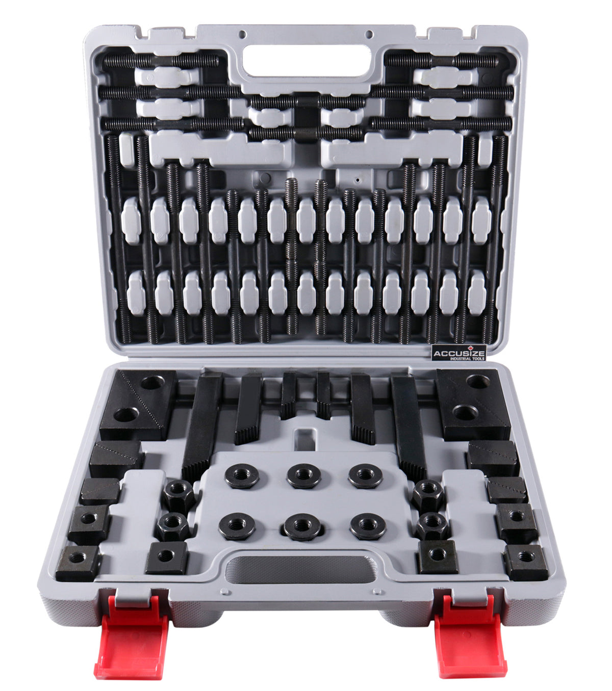 58 Pc Deluxe Steel Clamping Kit, Table Slot 11/16", Stud Size 1/2"-13, 4230-2627