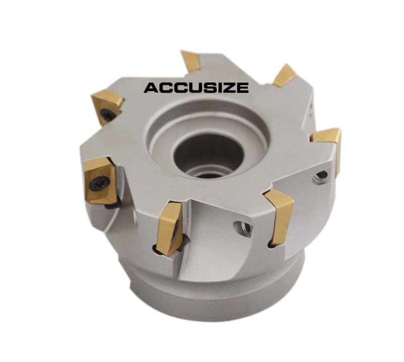 3" x 1" 90 Deg. Square Shoulder Indexable Face Mill plus 17 pc of APKT1604 Inserts, #4508-0018+0056-1604