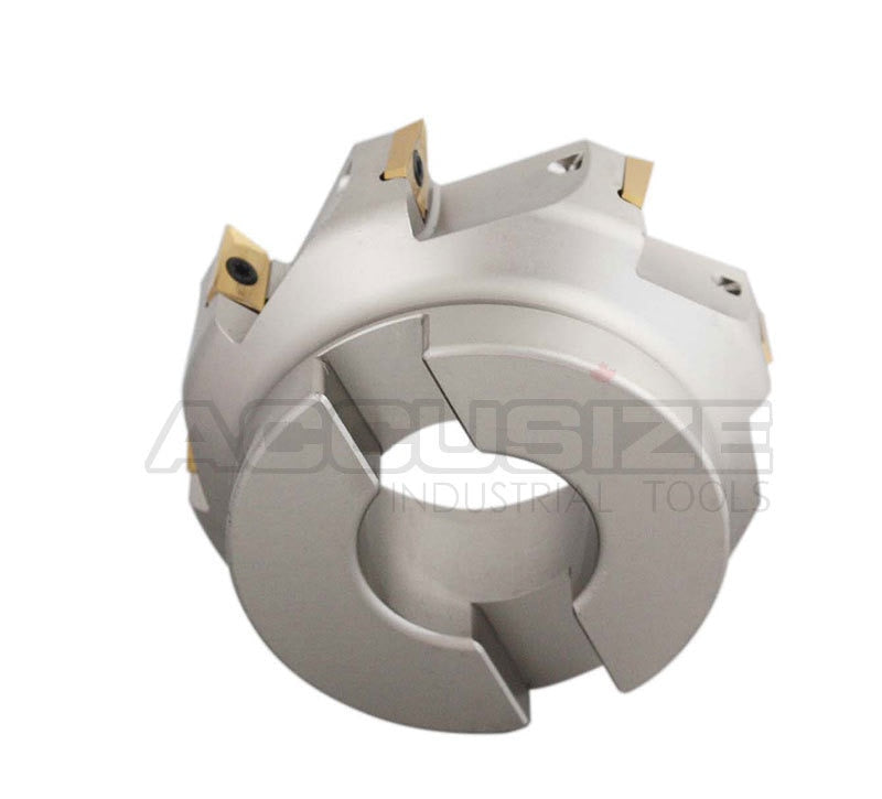 4" x 1-1/2" 90 Deg. Fraise de visage à épaules carrées indexables avec 18 inserts APKT1604, #4508 -0020+0056-1604