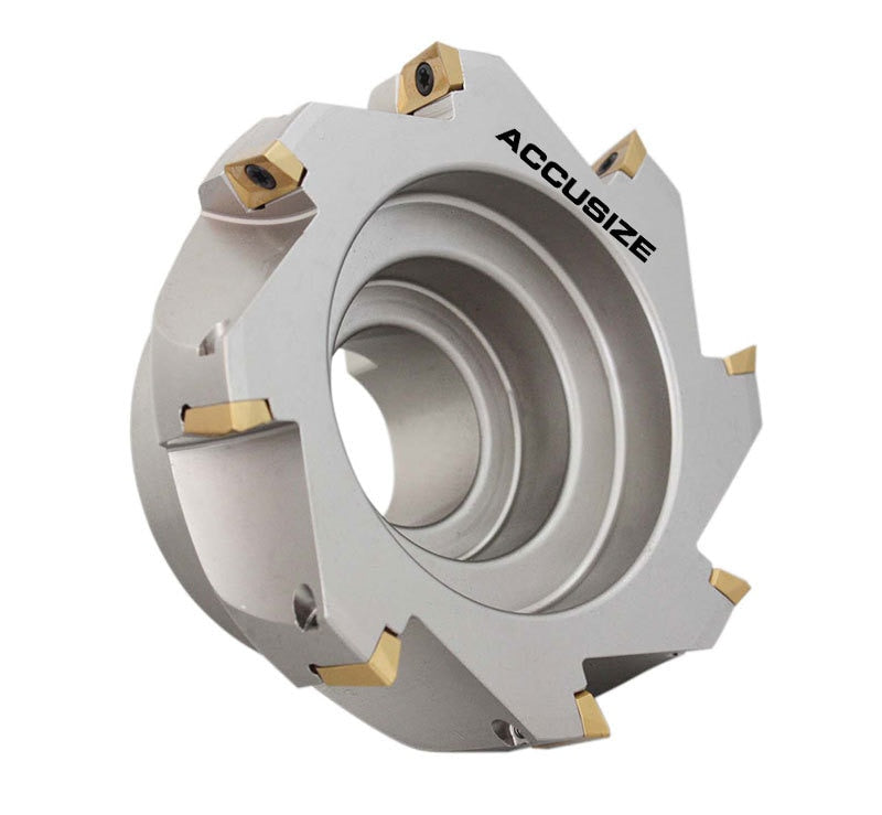 5" x 1-1/2" 90 Deg. Square Shoulder Indexable Face Mill w/ 18 APKT1604 Inserts, #4508-0022B+0056-1604