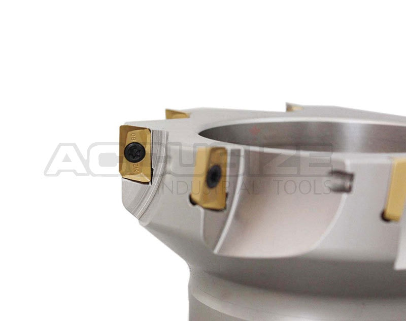 5" x 1-1/2" 90 Deg. Square Shoulder Indexable Face Mill w/ 18 APKT1604 Inserts, #4508-0022B+0056-1604
