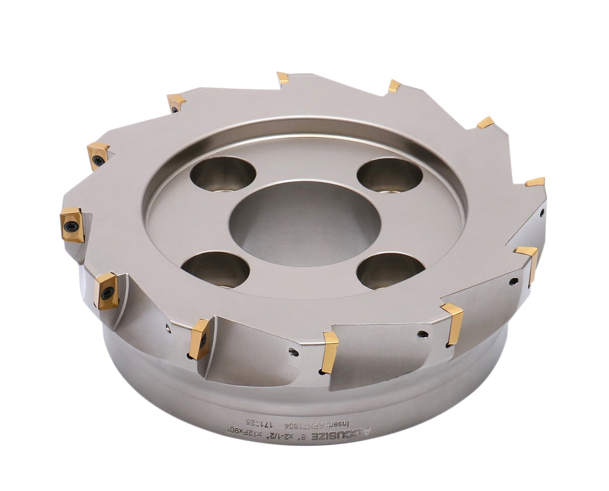 8" x 2-1/2" Square Shoulder Indexable Face Mill w/ 12 pieces APKT1604 Insert, #4508-0026