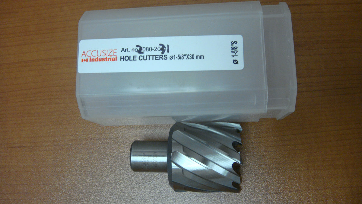Fraises annulaires H.S.S. de 1" Profondeur de coupe, avec tige Weldon 3/4" ou 1-1/4 po, Ground CBN, ANSI STANDARD