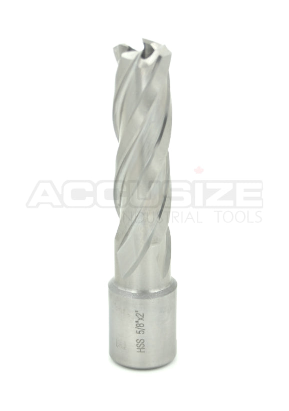 Fraises annulaires H.S.S. de 2" Profondeur de coupe avec tige Weldon 3/4" ou 1-1/4 po, sol CBN, norme ANSI