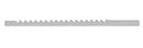 3Mm-A Ckeyway Broach, 13/64'' to 1-1/8'' Length of Cut, Requires 1 Shim, 5001-0004