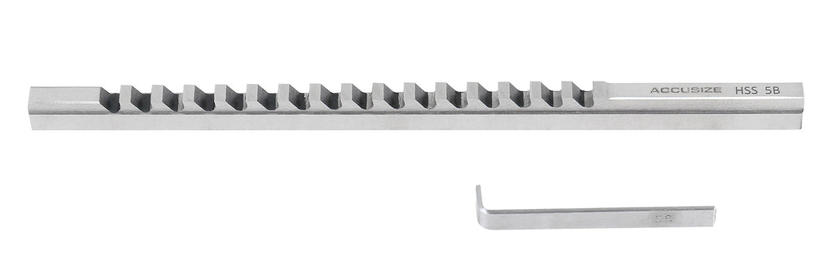 5Mm-B Keyway Broach, 19/64'' to 1-11/16'' Length of Cut, Requires 1 Shim, 5001-0008