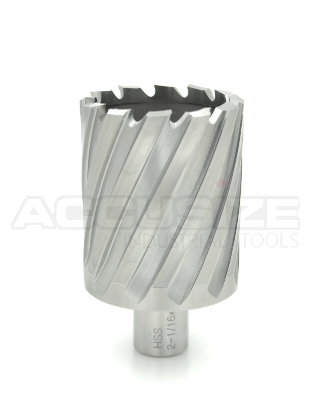 Fraises annulaires H.S.S. de 2" Profondeur de coupe avec tige Weldon 3/4" ou 1-1/4 po, sol CBN, norme ANSI