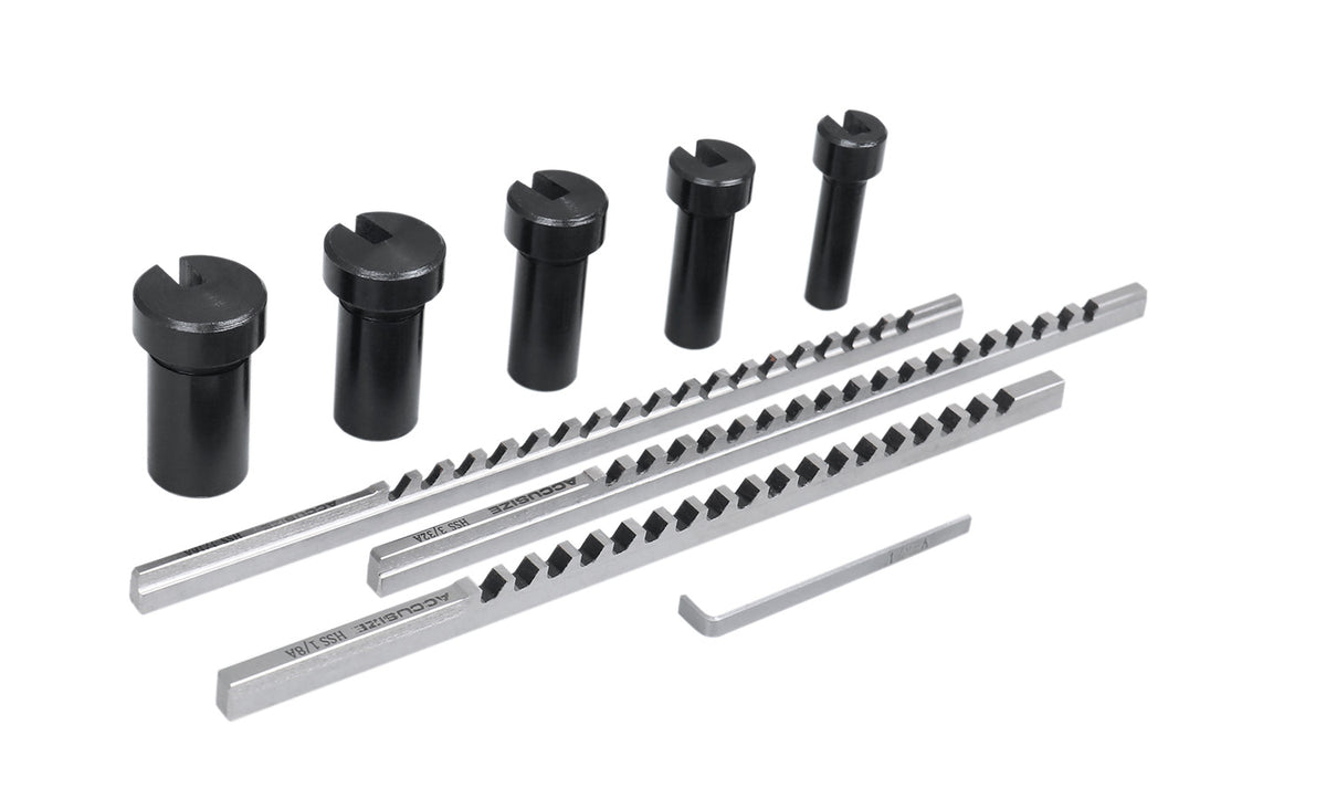 No.00 Hss Keyway Broach Precision Sets in Fitted Wooden Box, 5100-0001