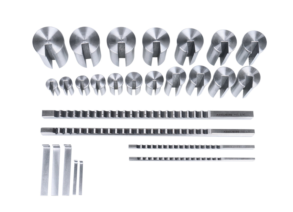No 10-10A Conbination H.S.S. Keyway Broach Sets in Fitted Box, 5100-0012