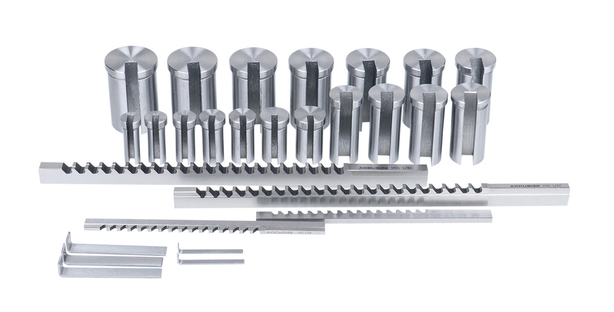 No 10-10A Conbination H.S.S. Keyway Broach Sets in Fitted Box, 5100-0012