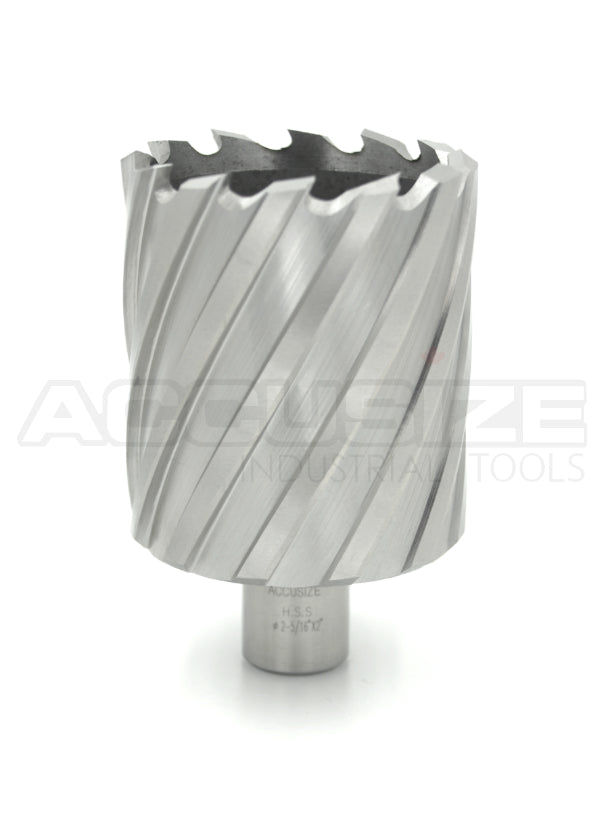 Fraises annulaires H.S.S. de 2" Profondeur de coupe avec tige Weldon 3/4" ou 1-1/4 po, sol CBN, norme ANSI