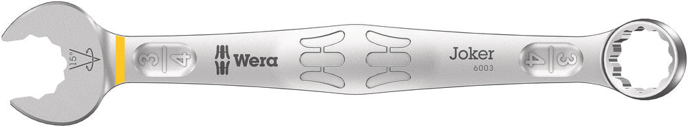 Wera 6003 Joker combination wrench, Imperial, 3/4 x 230 mm, SKU #5020218001
