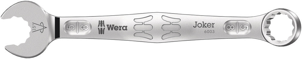 Wera 6003 Joker combination wrench, Imperial, 5/8 x 182 mm, SKU #5020216001