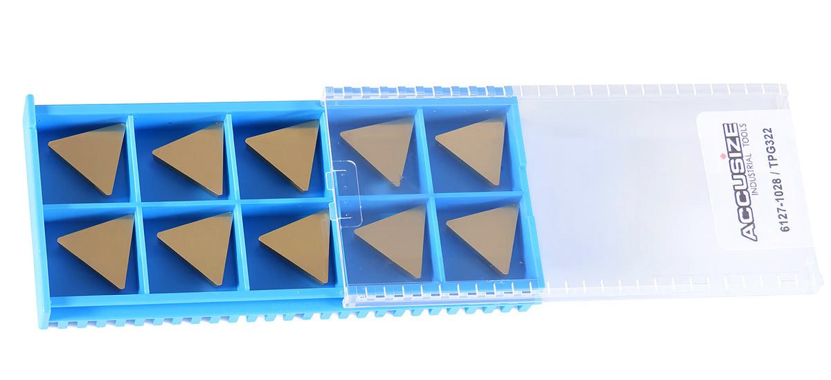 TPG, TiN Coated Carbide Inserts, 10 Pcs/Set
