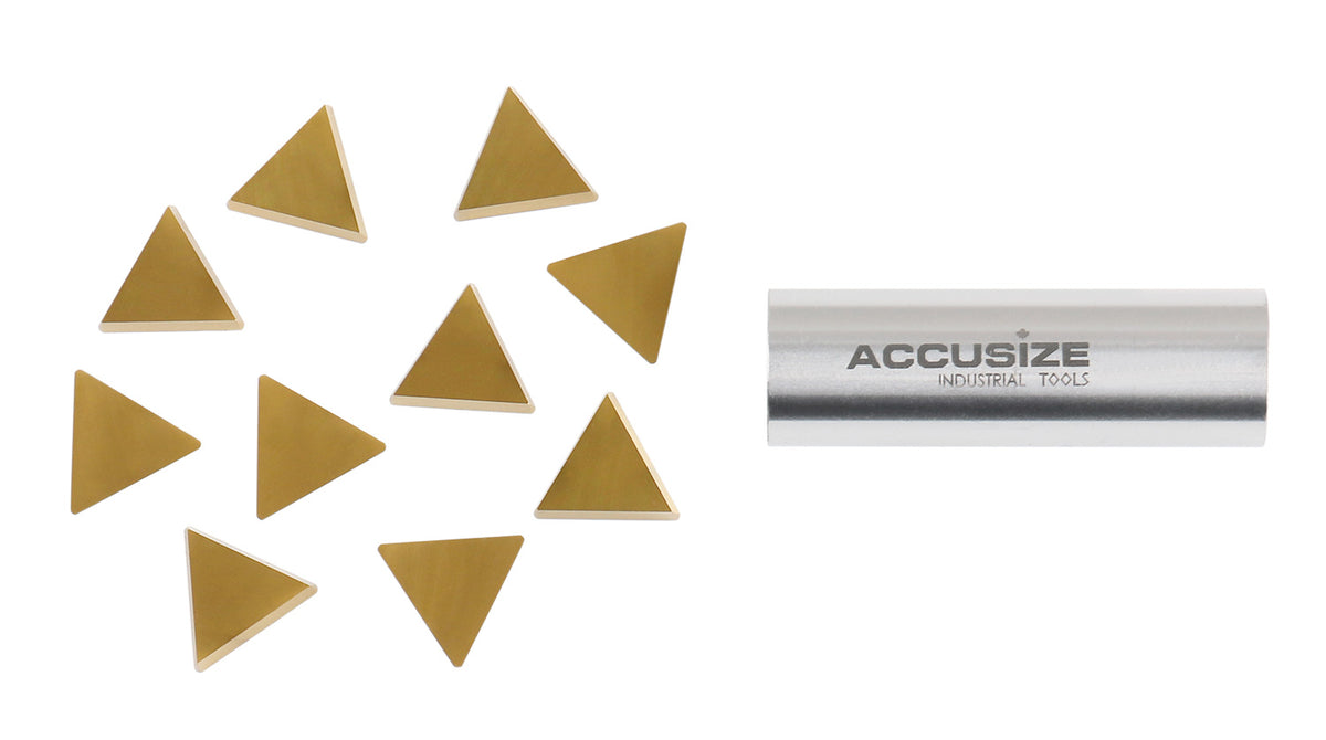TPG, TiN Coated Carbide Inserts, 10 Pcs/Set