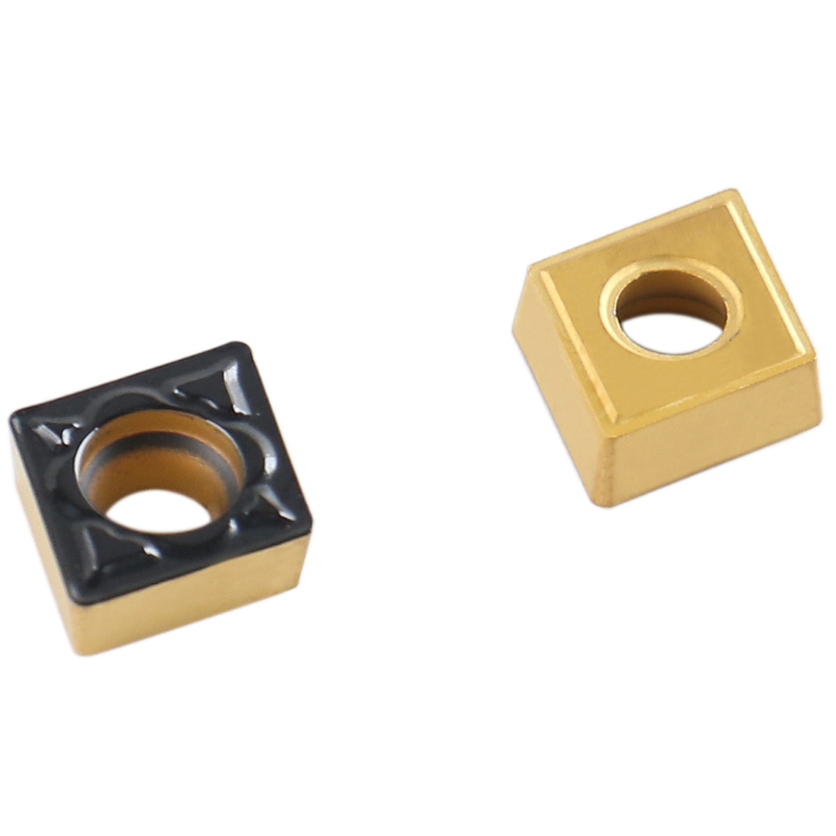 Ccmt21.51-Md Cvd Coated Carbide Inserts, 10 Pcs/Box, Black and Yellow, 6200-1008