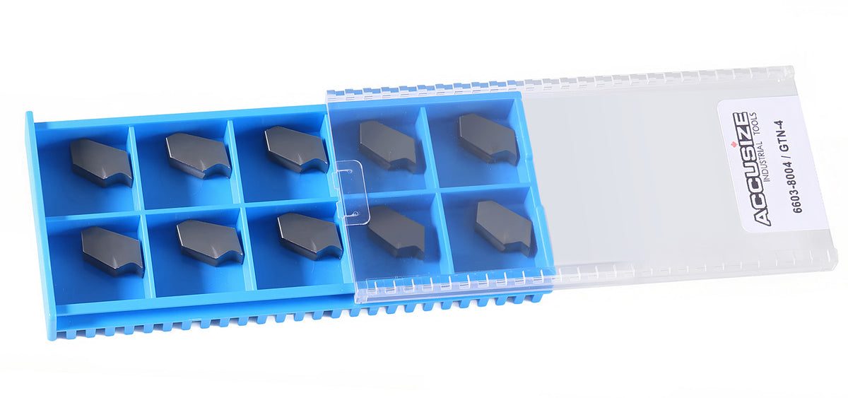 Self-Lock Carbide Cut-off GTN Carbide Inserts, 0 Degree Angle, for Cutting Steel, Aluminum or Stainless Steel 10Pcs/Set