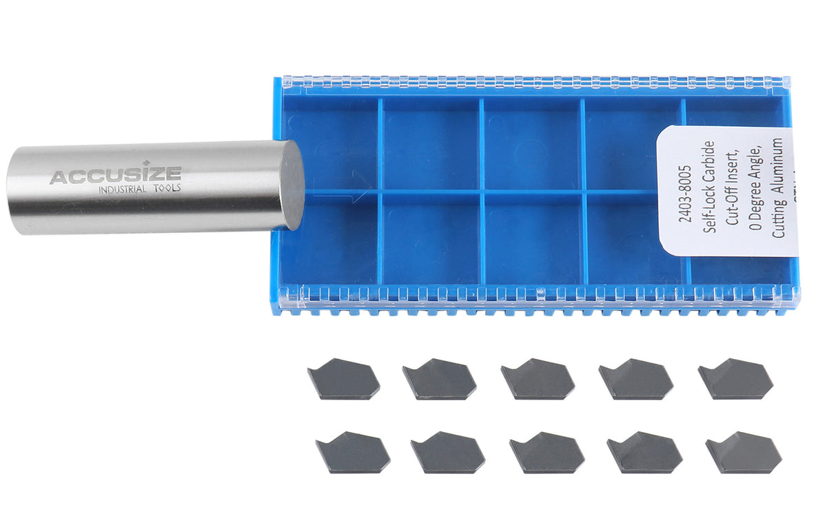 Self-Lock Carbide Cut-off GTN Carbide Inserts, 0 Degree Angle, for Cutting Steel, Aluminum or Stainless Steel 10Pcs/Set