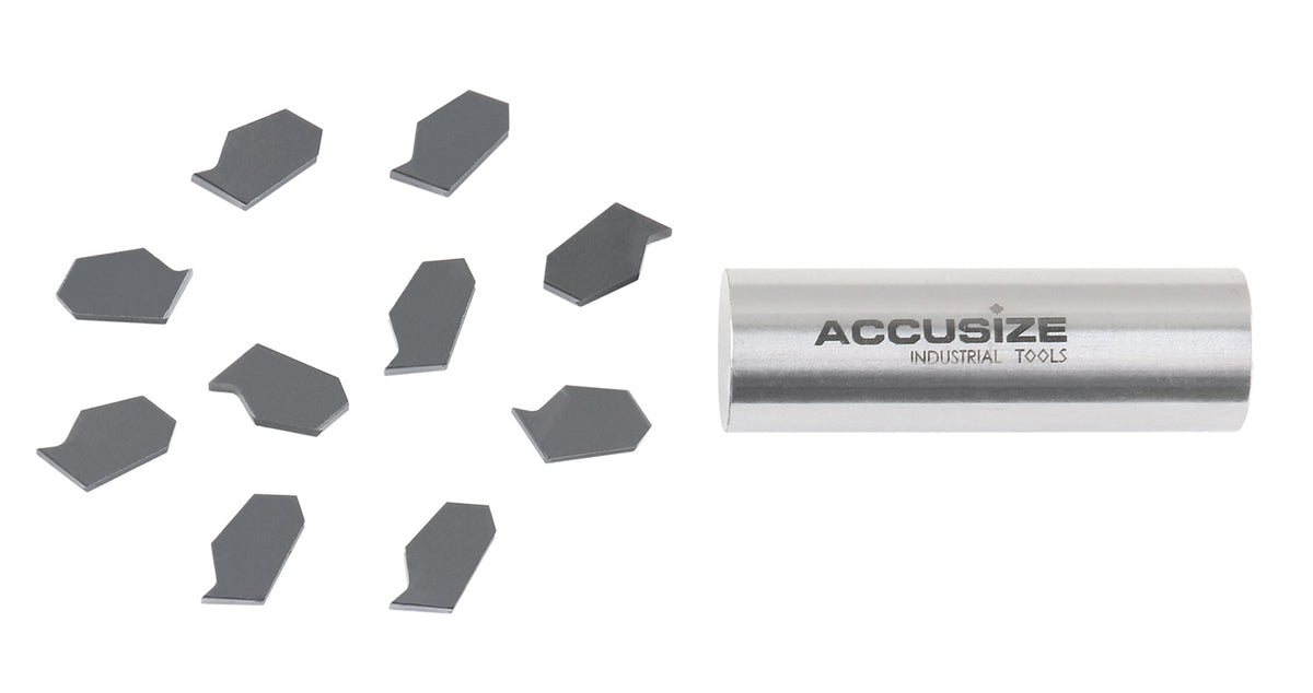 Self-Lock Carbide Cut-off GTN Carbide Inserts, 0 Degree Angle, for Cutting Steel, Aluminum or Stainless Steel 10Pcs/Set