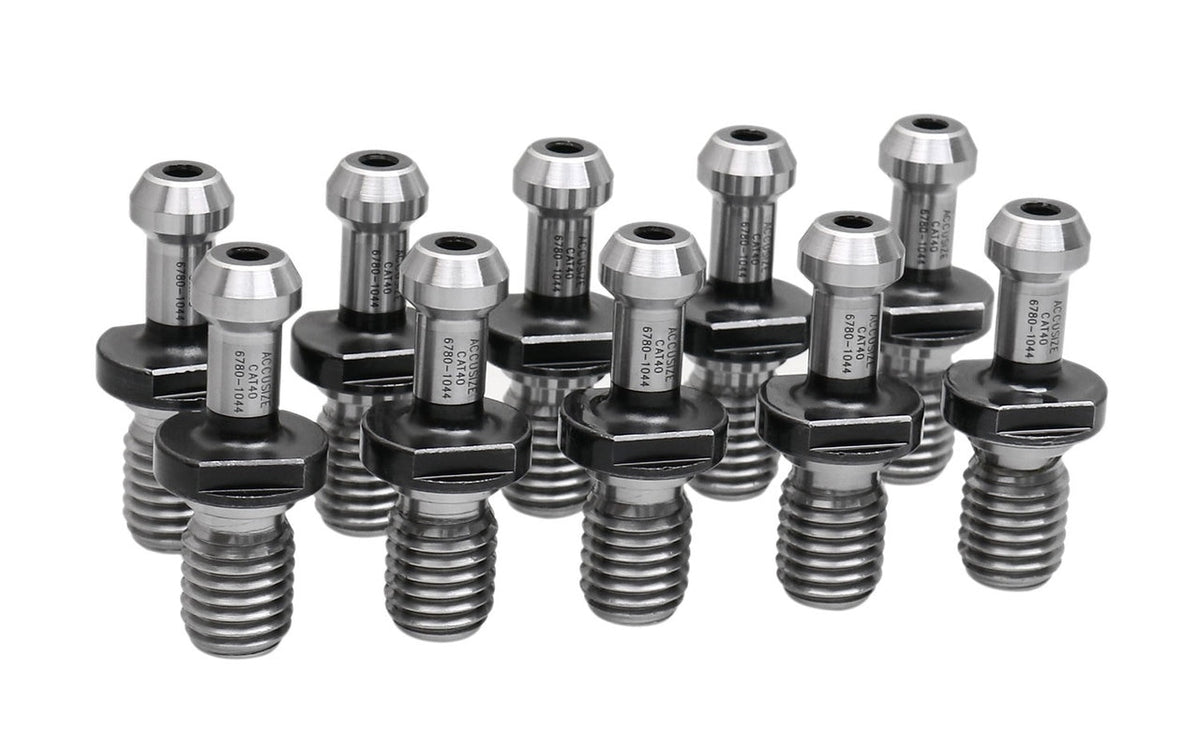 Lot de 10 boutons de maintien de goujons Style C, CAT40 avec trou de liquide de refroidissement, #6780 -1044
