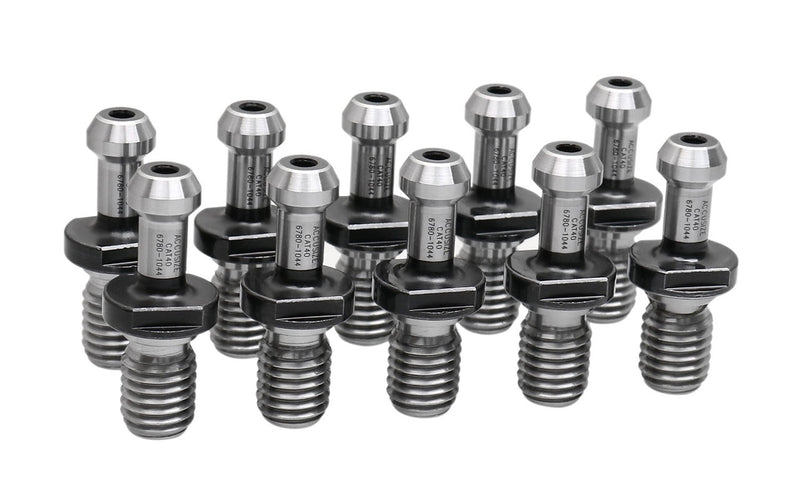10 Pcs of Style C, CAT40 Pull Stud Retention Knob with Coolant Hole,