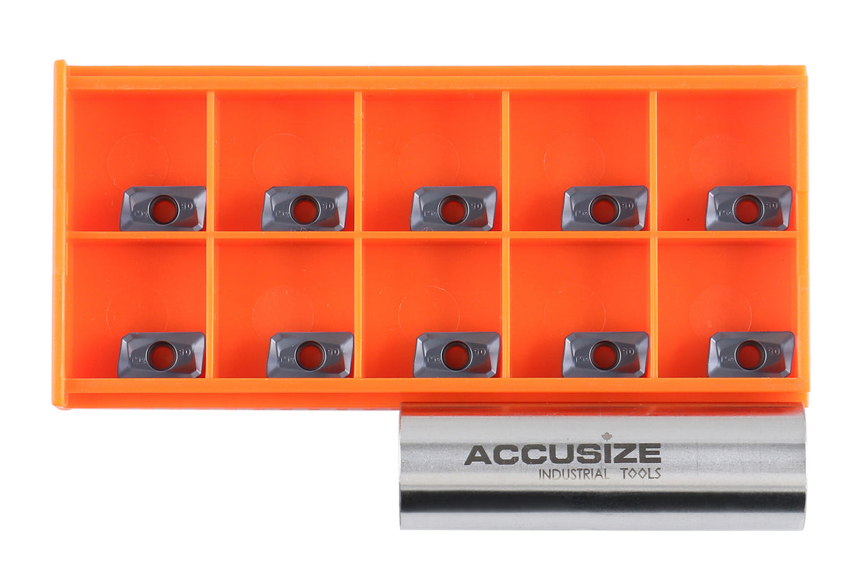 Apmt1135pder-M2 Carbide Inserts for Machining Stainless Steel, Pvd Coating, Grade Bpg20b, 10 Pcs per Box, 6856-1135