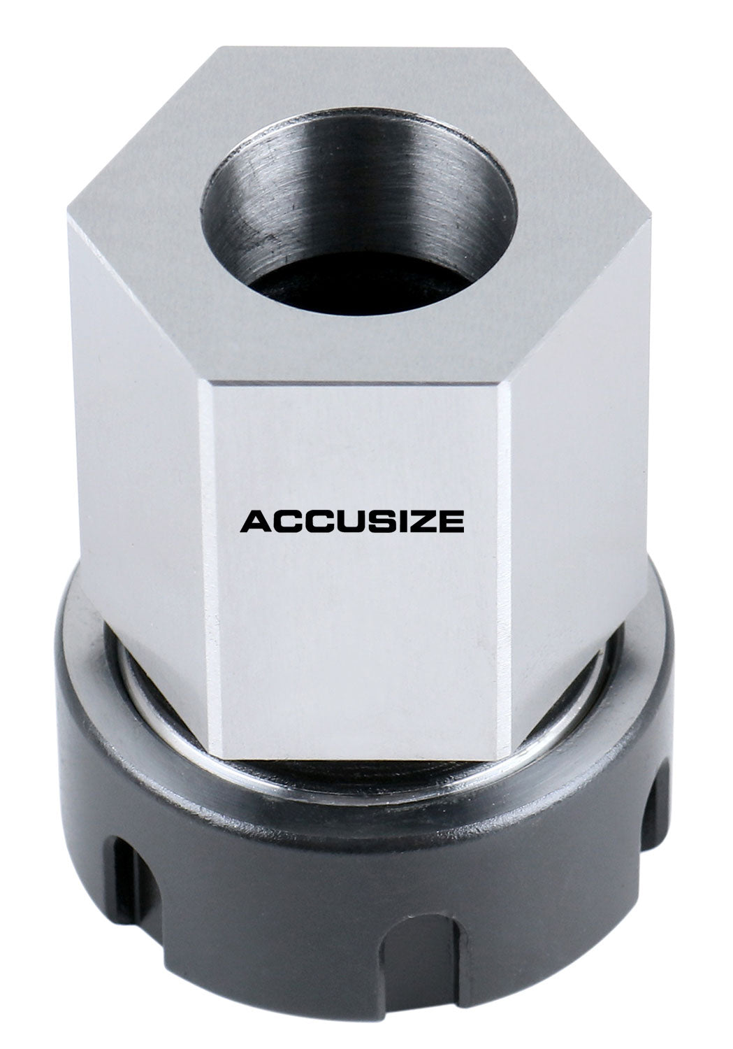 Hardened HEX ER-32 Collet Chuck Block for CNC Machine, Slotted Collet Nut Included, 6920-3206