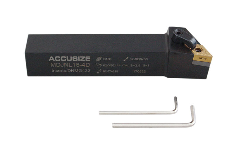 Porte-outils MDJN R/L, avec inserts DNMG, Droite et Gauche