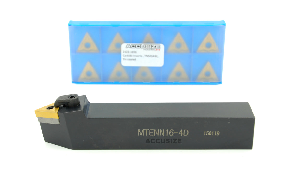Porte-outils MTENN avec inserts en carbure TNMG