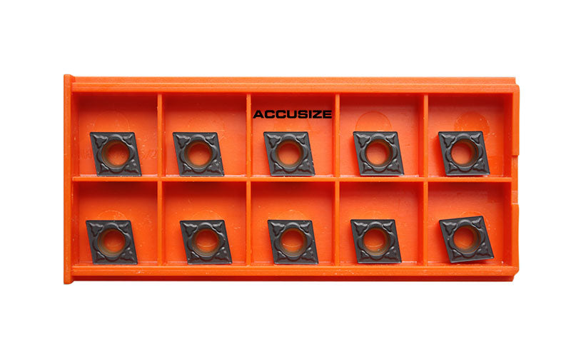 Carbide inserts, CVD + TiN Coating, CCMT, Black/Yellow, 10 ps/box