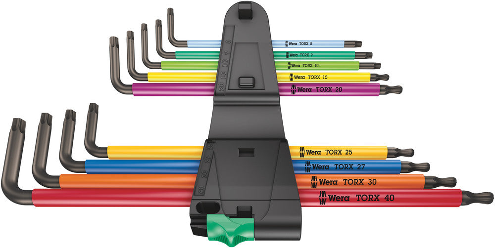 Wera 967/9 TX XL Multicolour 1 Multicolour L-key set for TORX® screws, long, 9 pieces, SKU #5024480001