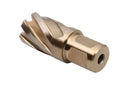 Jeu de 7 couteaux annulaires M35 (H.S.S. plus 5 % de cobalt), 9/16 po à 15/16 po, tige Weldon 3/4", profondeur de coupe de 1 po, 1 pince pilote,