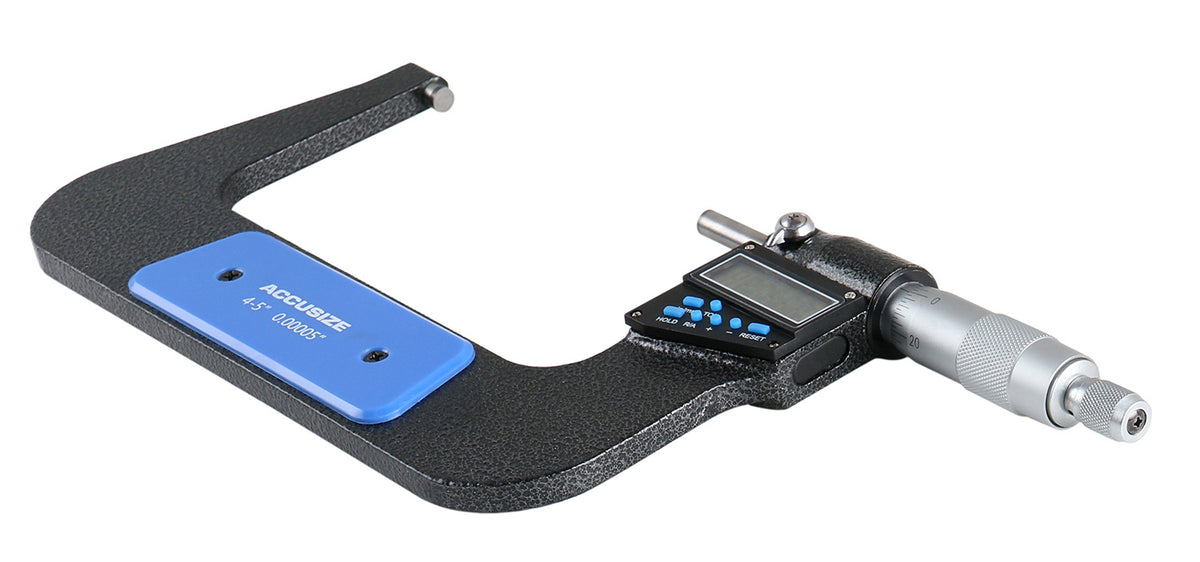 4-5''/100-125 mm 7 Keys Electronic Digital Outside Micrometers, 0.00005'' Or 0.001 mm Resolution, Ac21-5022