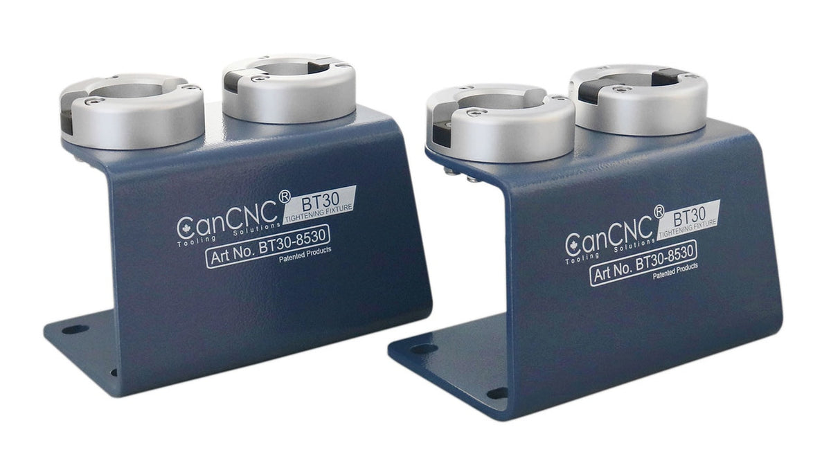 Bt30 Tool Holder Tightening Fixture for Universal C.N.C. Equipment, Double Head Anodized Hardened, Bt30-8530