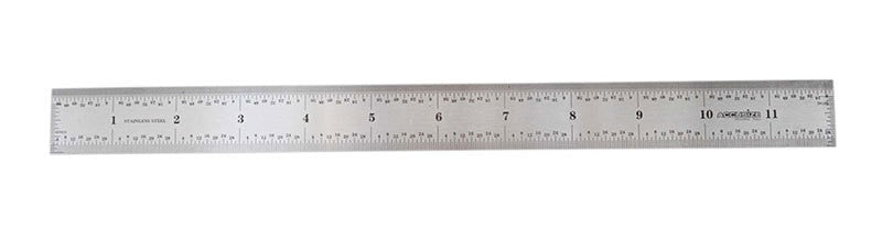 10 pcs of Stainless Steel Precision Machinist 12" 4R Ruler/Rule 4R (1/64" & 1/32" on one side and 1/16" & 1/8" on reverse)