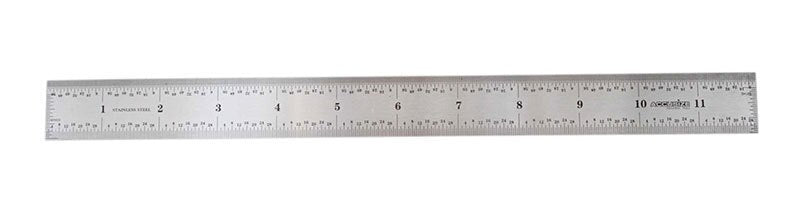 Stainless Steel Precision Machinist 12 4R Ruler/Rule, 4R (1/64 & 1/3