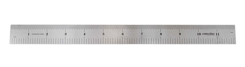 Machiniste de précision en acier inoxydable Règle 12" 4R, 4R (1/64" & 1/32" d'un côté et 1/16" & 1/8" à l'envers) #EG06 -4014