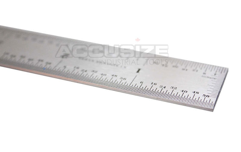 Stainless Steel Precision Machinist 12" 4R Ruler/Rule, 4R (1/64" & 1/32" on one side and 1/16" & 1/8" on reverse)
