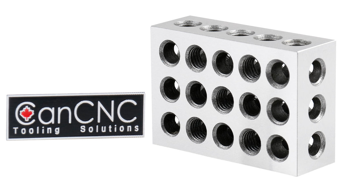 Jeu de blocs 1-2-3 ultra précision avec vis dans une boîte en plastique, #EG02 -0408