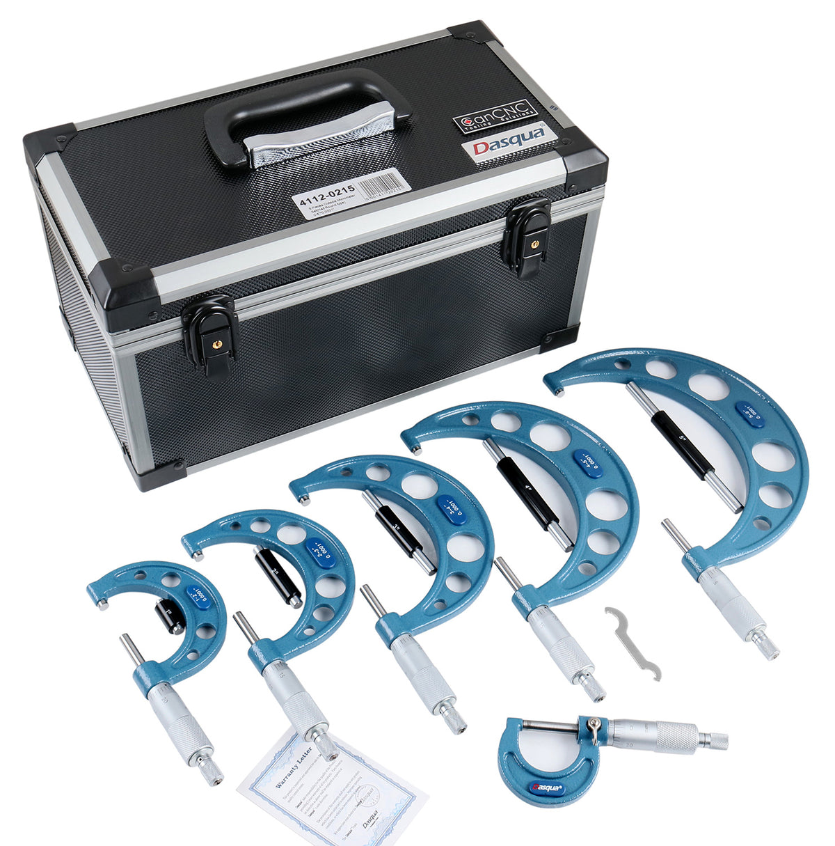 EG00-0906, 0-6" X 0.0001" 6 pc/set Ultra-Précision de Type M Ensembles de micromètres extérieurs