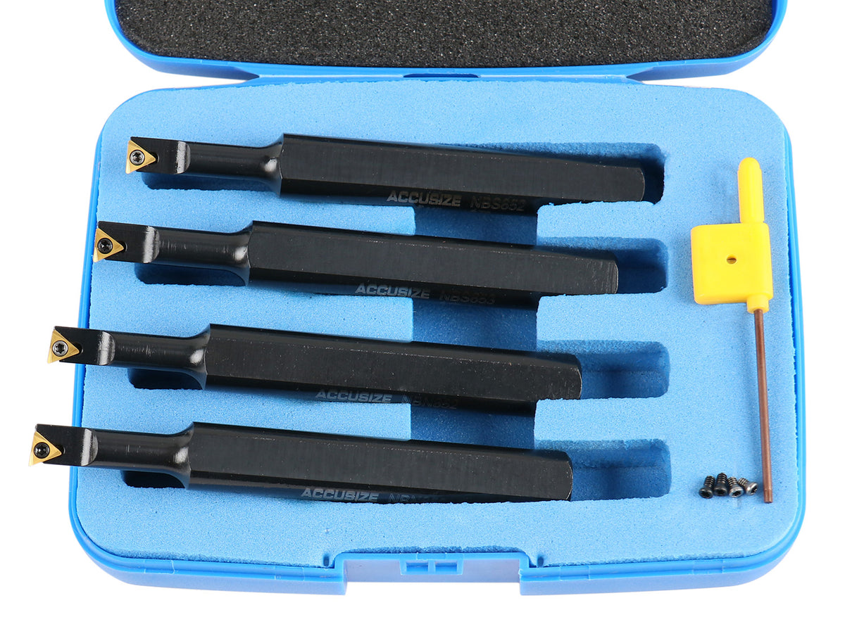 P252-S412, 31 Ps/Jeu de barres d'alésage indexables, avec inserts TCMT, nickelé