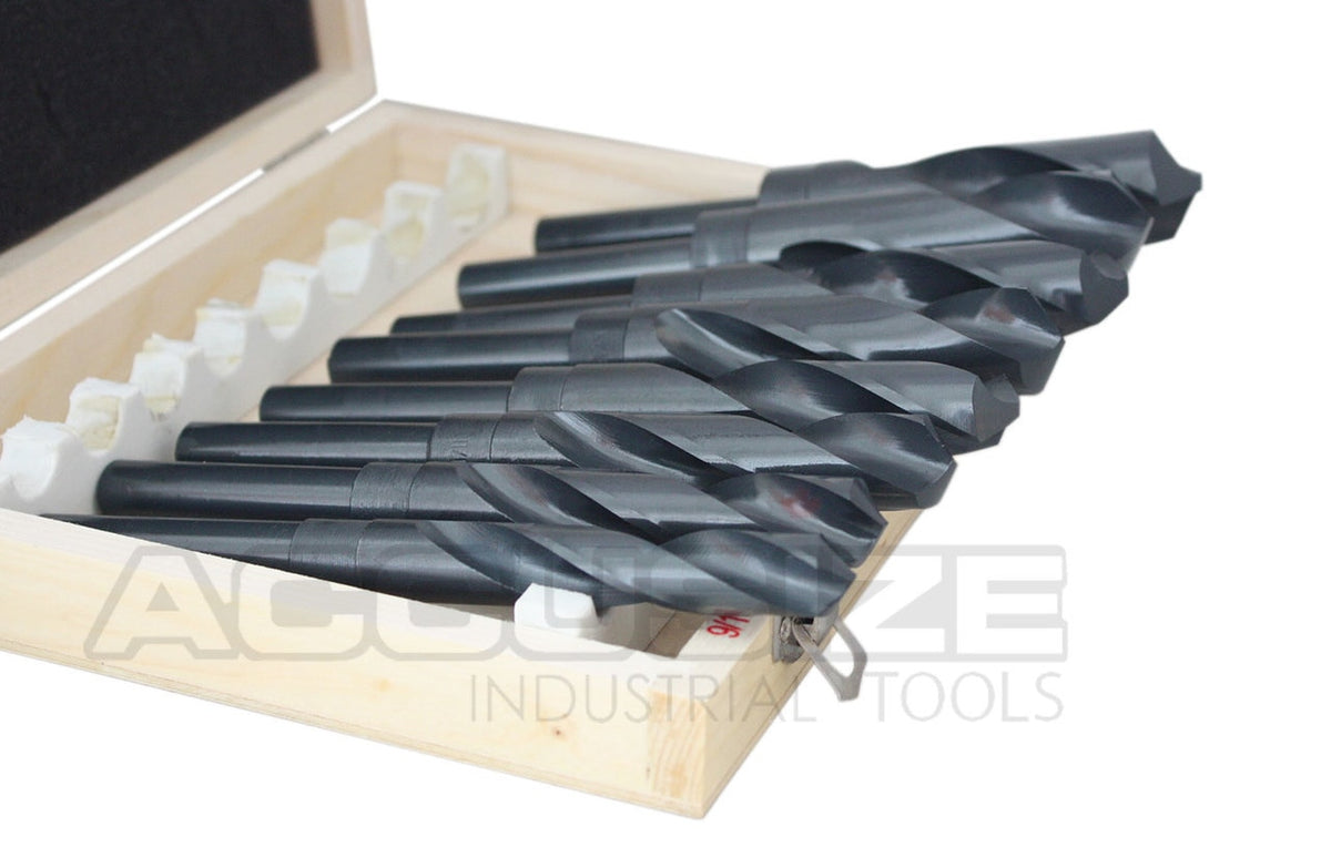 H516-6502, 8 ps/set HSS 1/2" Shank Silver & Deming Drills
