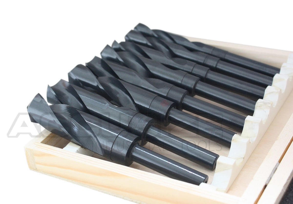 H516-6502, 8 ps/set HSS 1/2" Shank Silver & Deming Drills