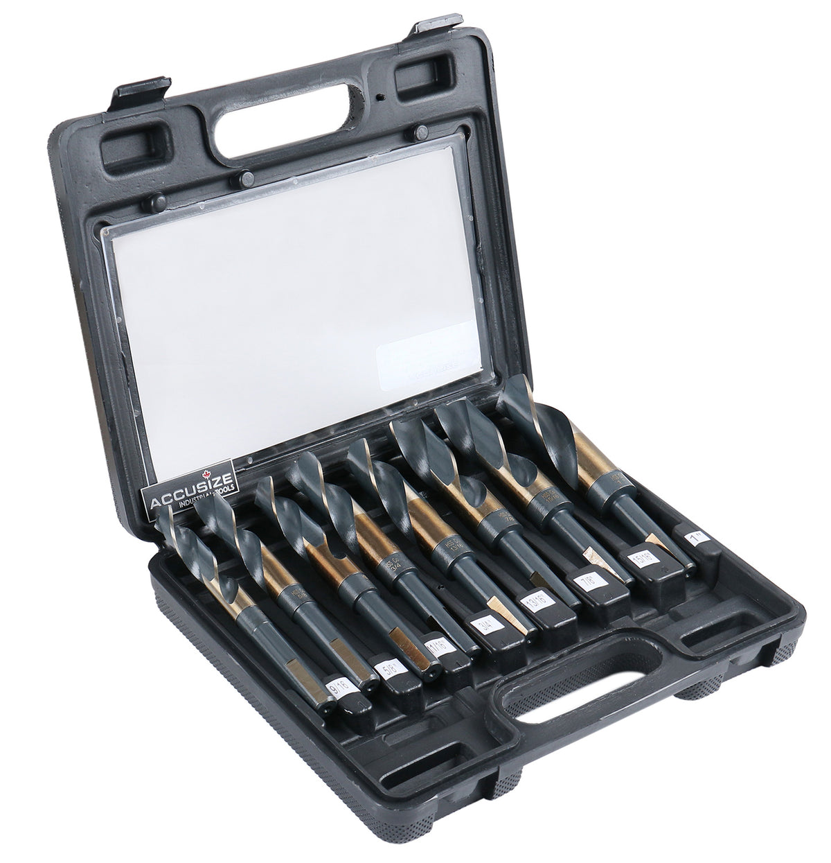 M35 (H.S.S.+5% Cobalt) 1/2" Shank and Drill - 9/16" to 1", Set of 8 Pieces, H516-6507