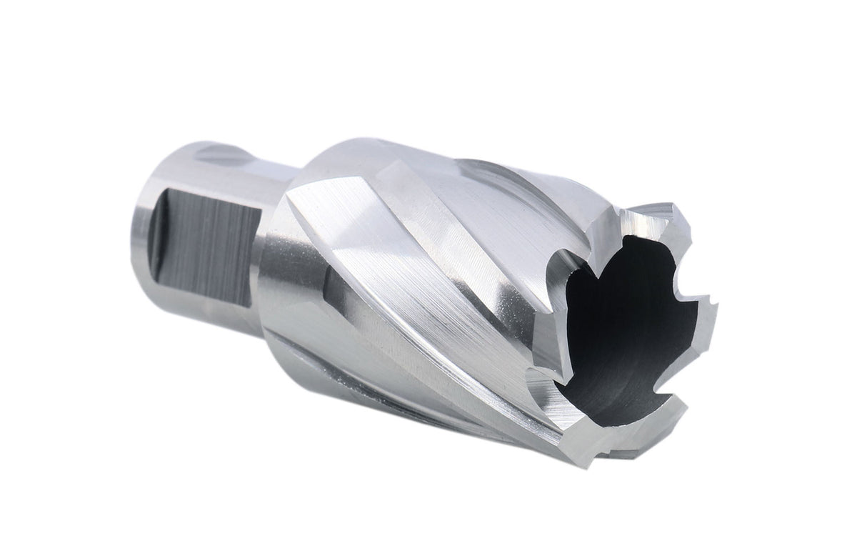 Accusize Industrial Tools 8 Pcs Hss Annular Cutter Set - 1'' Cutting Depth, 9/16'' to 1-1/16'', with Weldon Shank, Hcs3-0000