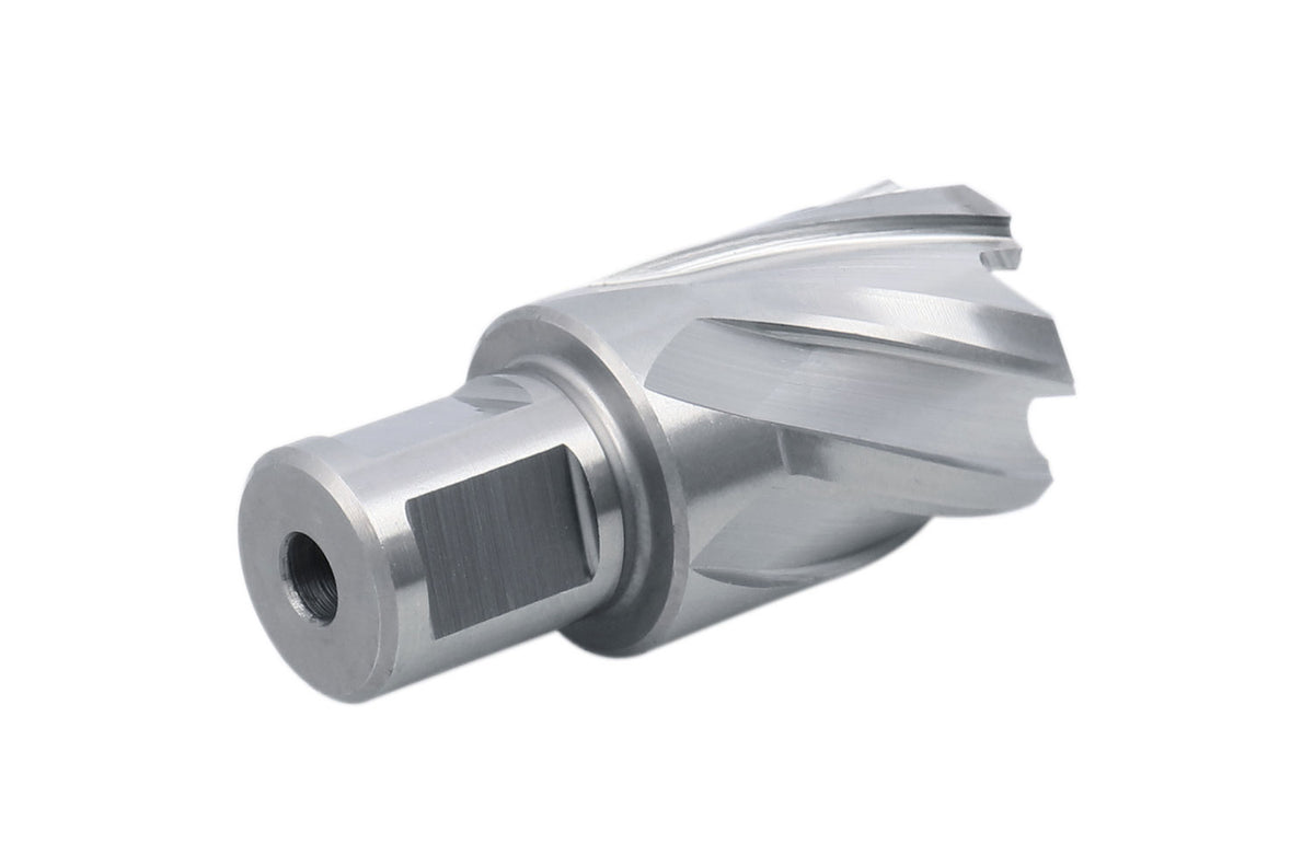 Accusize Industrial Tools 8 Pcs Hss Annular Cutter Set - 1'' Cutting Depth, 9/16'' to 1-1/16'', with Weldon Shank, Hcs3-0000