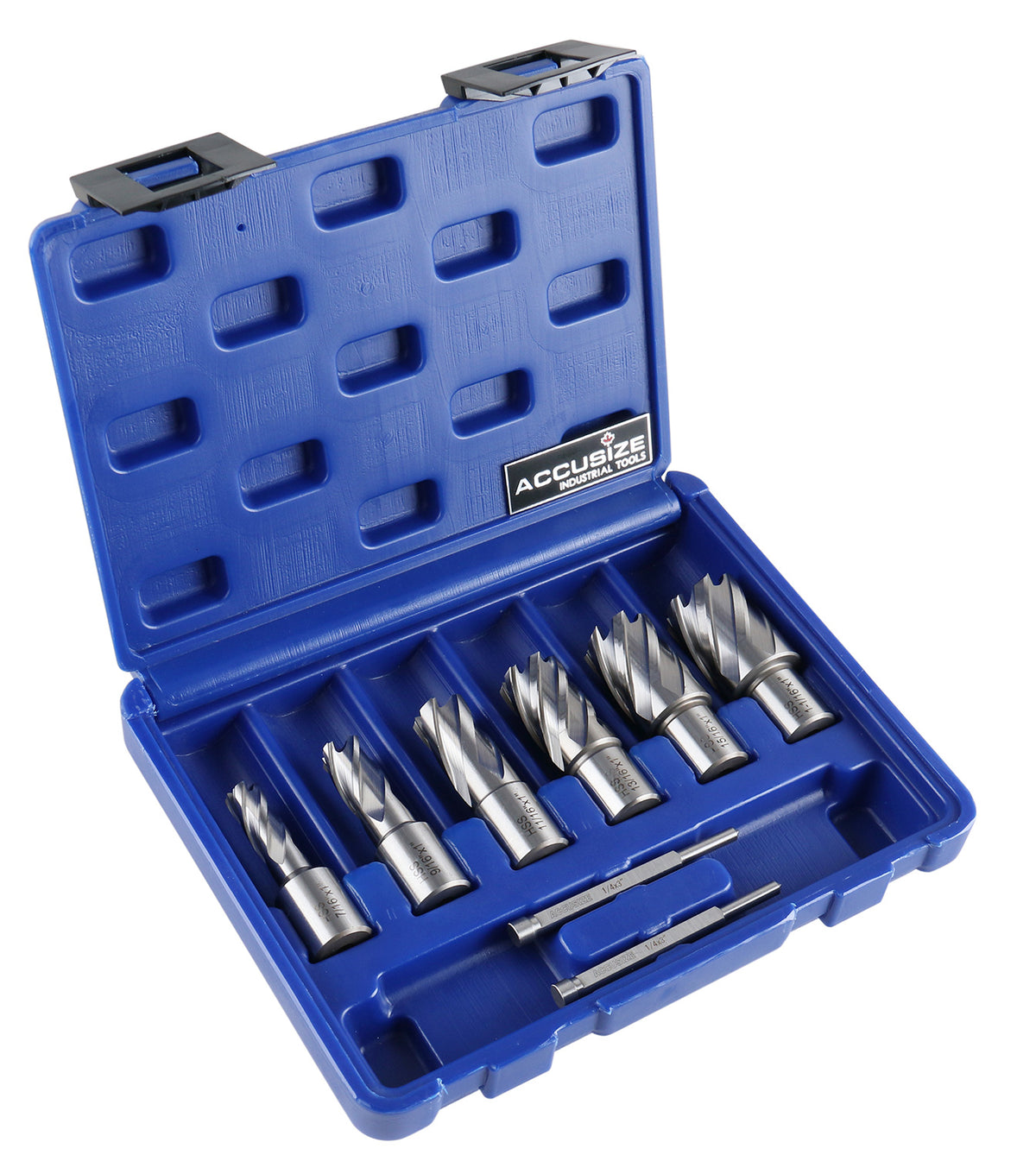 Jeu de 8 couteaux annulaires HSS de 1 po Profondeur, 7/16", 9/16", 11/16", 13/16", 15/16", 1-1/16", HCS1-0000